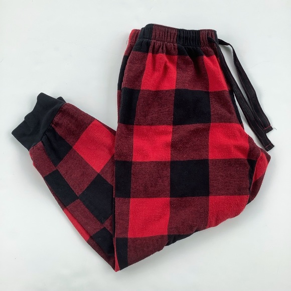 Old Navy Red & Black Plaid Pajama Pants - Petite - Picture 1 of 4